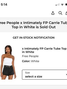Free People Carrie Tube Top